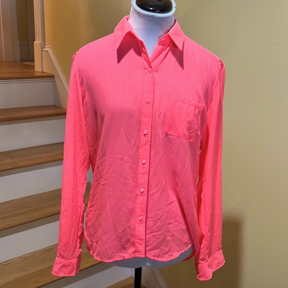 KUT From the Kloth Neon Orange Blouse S - Picture 3 of 10